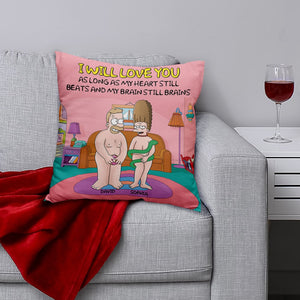 Personalized Gifts For Couple Pillow 01natn080724hg Funny Couple Standing - Pillow - GoDuckee