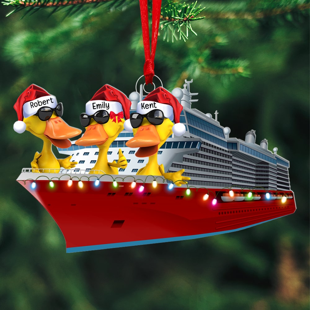 Cruising Duck-Personalized Ornament - Gift For Christmas- Duck Lover Ornament - Ornament - GoDuckee