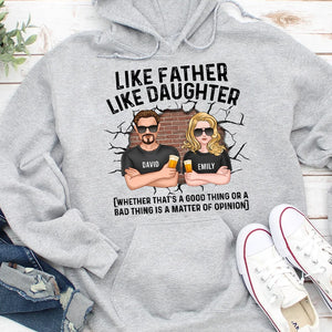 Like Father Like Daughter-Personalized Shirt-06acqn240423tm - Shirts - GoDuckee