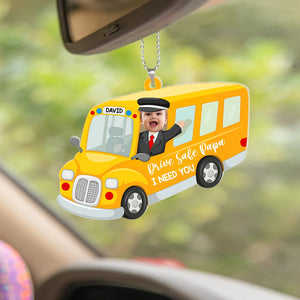 Custom Photo Gifts For Dad Car Ornament Drive Safe Papa - Ornaments - GoDuckee