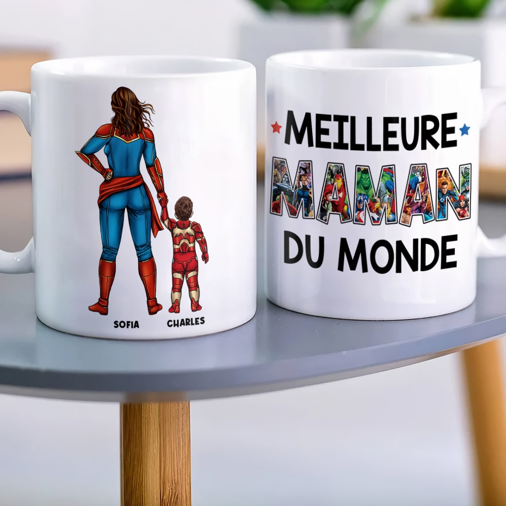Mug Et Tasse Personnalisée Meilleure Maman Du Monde Cadeau De Fête Des Mères-012qhqn041223tm-mug1 - Coffee Mug - GoDuckee
