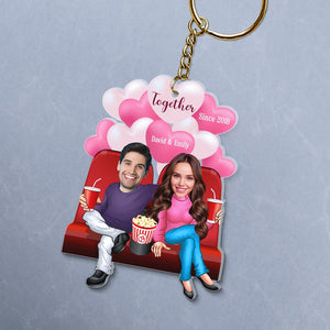 Personalized Gifts For Couple Keychain Together - Keychains - GoDuckee