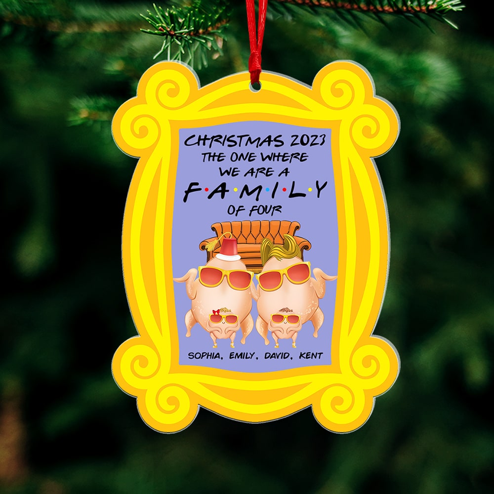 The One Where We Are A family-Personalized Acrylic Custom Shape Ornament-Gift For Family- Christmas Gift-05htqn201123 - Ornament - GoDuckee