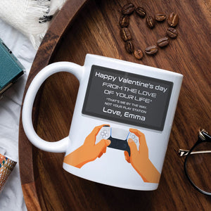 From The Love Of Your Life, Personalized Coffee Mug, Valentine's Day Gifts For Gamers, Couple Coffee Mug - Coffee Mug - GoDuckee