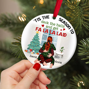 Tis The Season To Deck The Halls, Personalized Funny Ornament, Christmas Gift For Couple - Ornament - GoDuckee