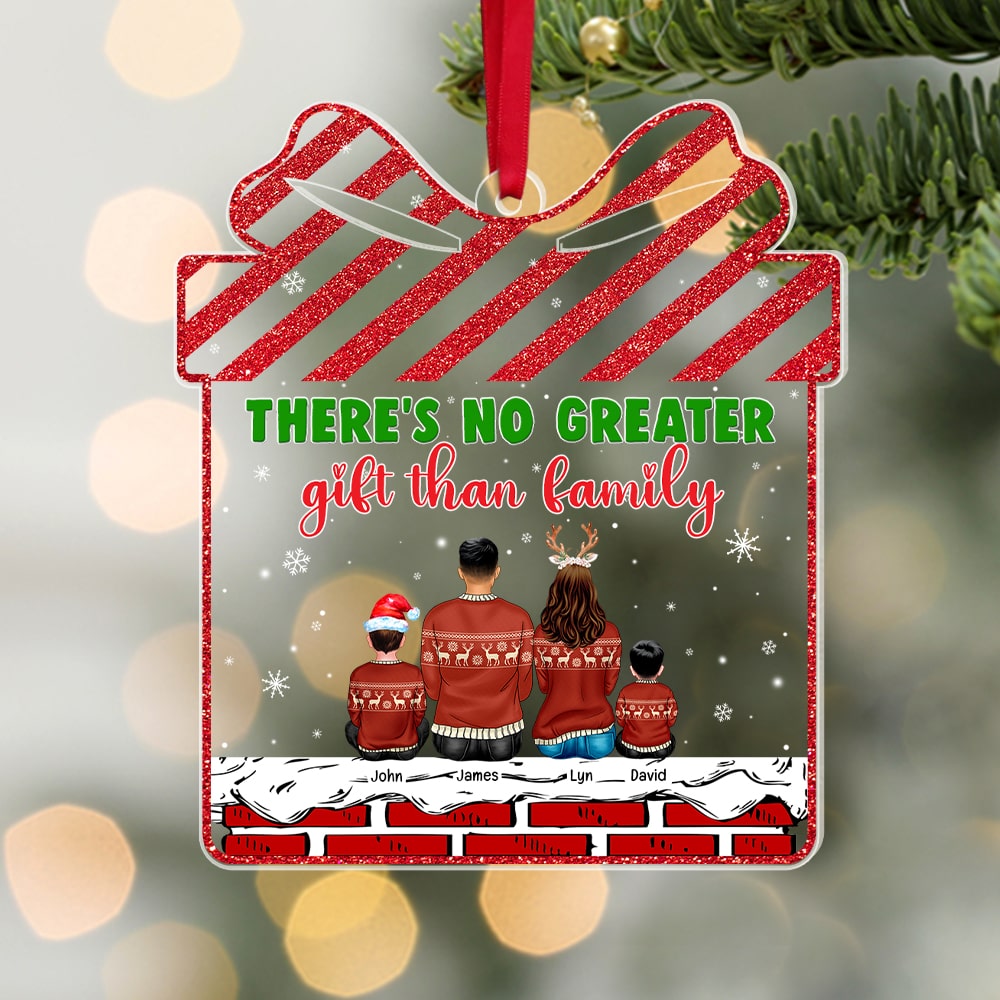 Personalized Ornament - Family Christmas - There is no greater