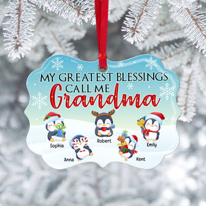 My Greatest Blessings Call Me Grandma -Personalized Medallion Acrylic Ornament-03pgqn170823 - Ornament - GoDuckee