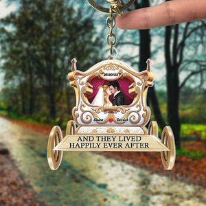 And They Lived Happily Ever After-Personalized Keychain- Couple Gift-PW-KCH-01qhpu201223pa - Keychains - GoDuckee