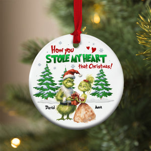 How You Stole My Heart That Christmas, Personalized Couple Ornament, 01HTTN080923, Couple Gift - Ornament - GoDuckee