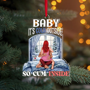 Couple, Baby, It's Cold Outside, Personalized Ornament, Christmas Gifts For Couple, 01QHPO300923HH - Ornament - GoDuckee