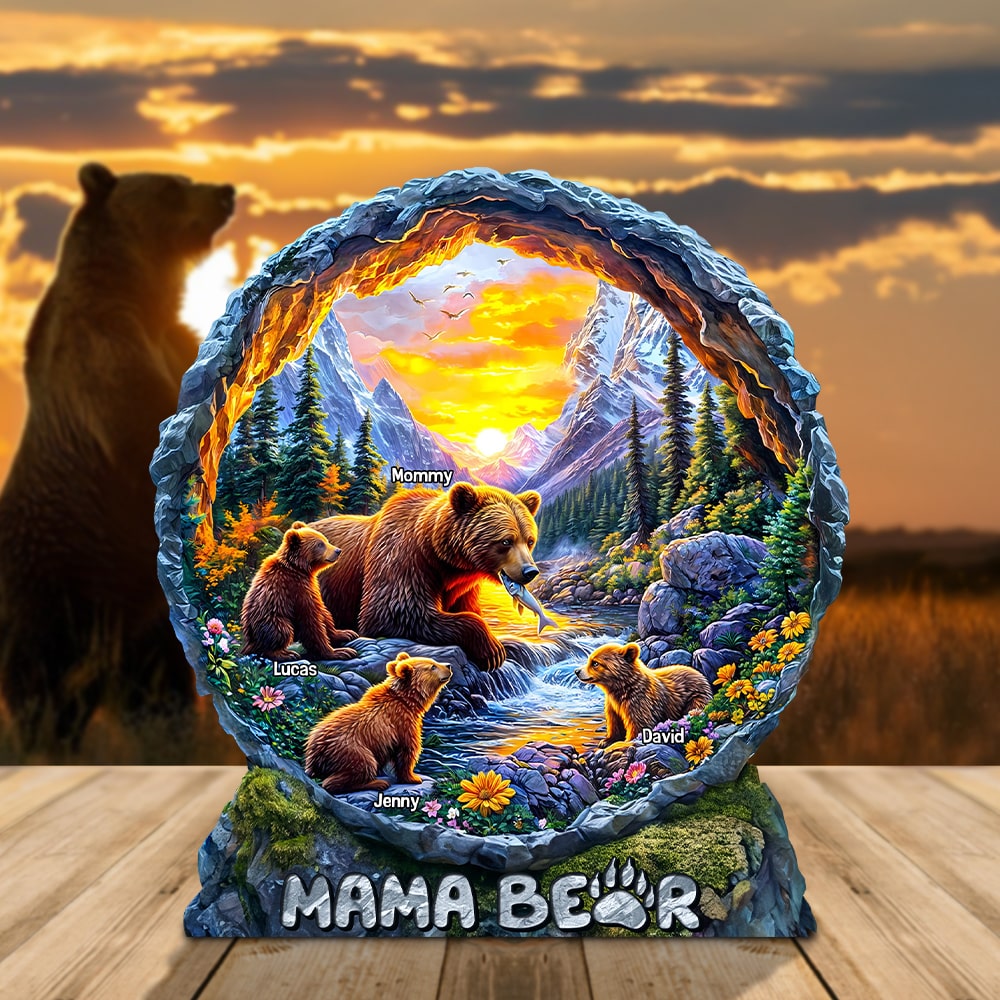 Personalized Gifts For Mom Plaque 04hutn270325 Mama Bear - Shaped Plaques - GoDuckee