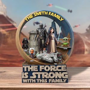 Family Galactic Troop Acrylic Plaque Personalized Gifts For Family 03qhtn210525 - Shaped Plaques - GoDuckee