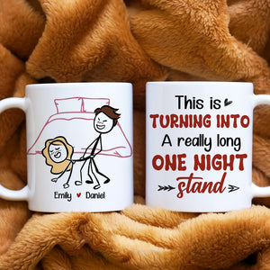 Couple, This Is Turning Into A Really Long One Night Stand, Personalized Mug, Couple Mug - Coffee Mug - GoDuckee