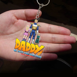 Personalized Gifts For Dad Keychain We Love You Over 9000 032QHQN150324HH - Keychains - GoDuckee