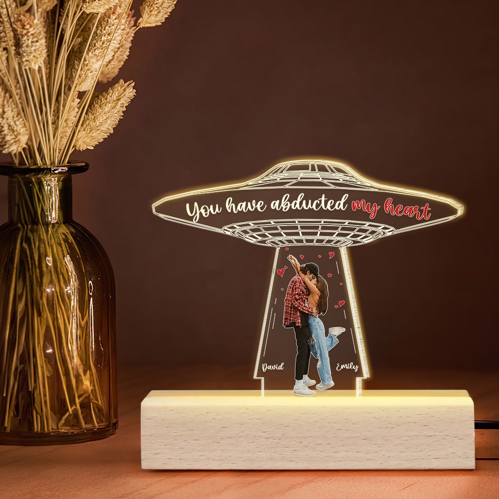 Couple, You Have Abducted My Heart, Personalized 3D Led Light, Valentine Gift, Couple Gift - Led Night Light - GoDuckee