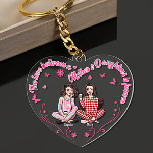 Personalized Gifts For Mom Keychain 04totn040225hh The Love Between A Mom And Daughter's Is Forever - Keychains - GoDuckee