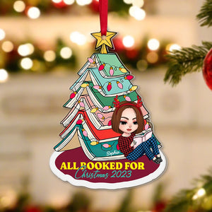 All Booked For Christmas 2023, Christmas Tree Book Ornament 2023, Gift For Book Lovers - Ornament - GoDuckee