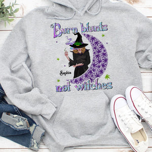Burn Blunts Not Witches Personalized Smoking Weed Shirt, Gift For Witch Lover - Shirts - GoDuckee