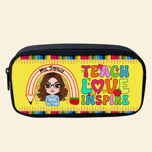 Personalized Gifts For Teacher Pencil Case, Teach Love Inspire 02dgqn150724hh - Pencil Case - GoDuckee