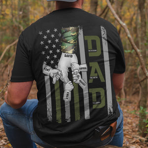 Dad- Gift For Dad- Personalized Shirt- Holding Hands With Dad Shirt- Veteran Dad- Father's Day Shirt - Shirts - GoDuckee