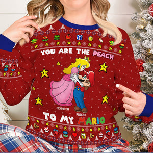 You Are The Peach-Personalized 3D Knitted Ugly Sweater-Gift For Him/ Gift For Her- Couple Sweater-02naqn220923 - AOP Products - GoDuckee