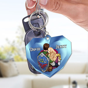 I Love You With Every Piece Of My Heart-Gift For Couple-Personalized Keychain- Couple Keychain-01httn040723hh - Keychains - GoDuckee