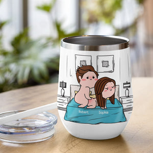 Good For One Back Massage- Gift For Couple-Personalized Wine Tumbler-Funny Couple Wine Tumbler - Coffee Mug - GoDuckee