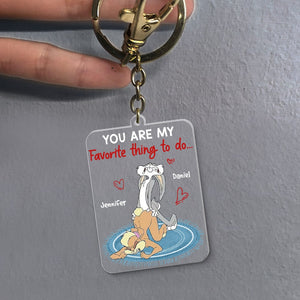 Personalized Gifts For Couple Keychain You Are My Favorite Thing 042ohqn290124 - Keychains - GoDuckee