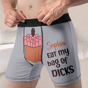 Personalized Gifts For Men Boxers Eat My Bag - Boxers & Briefs - GoDuckee
