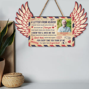 A Letter From Heaven I'm Right Here In Your Heart- Personalized Wood Sign- Heaven Gift - Wood Sign - GoDuckee