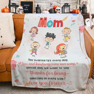 Mother, You sweeten Life Every Day, Personalized Blanket, Mother Gifts - Blanket - GoDuckee