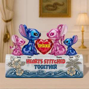 Blue Monster Family Plaque - Personalized Gifts For Family 01ohtn310525 - Shaped Plaques - GoDuckee