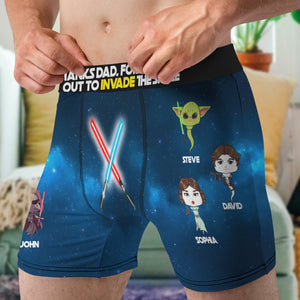 Thanks, Dad, For Letting Us Out To Invade The Space, Men Boxer Briefs, Gifts For Dad, 01TOPO071223HA - Boxer Briefs - GoDuckee