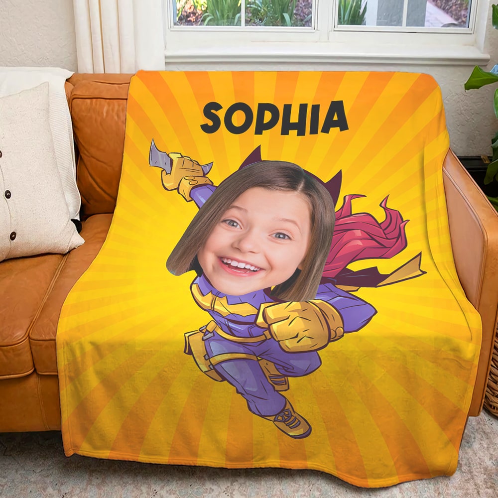 Personalized Photo Blanket, Christmas Gift For Kids, 04OHPO141123 - Blanket - GoDuckee
