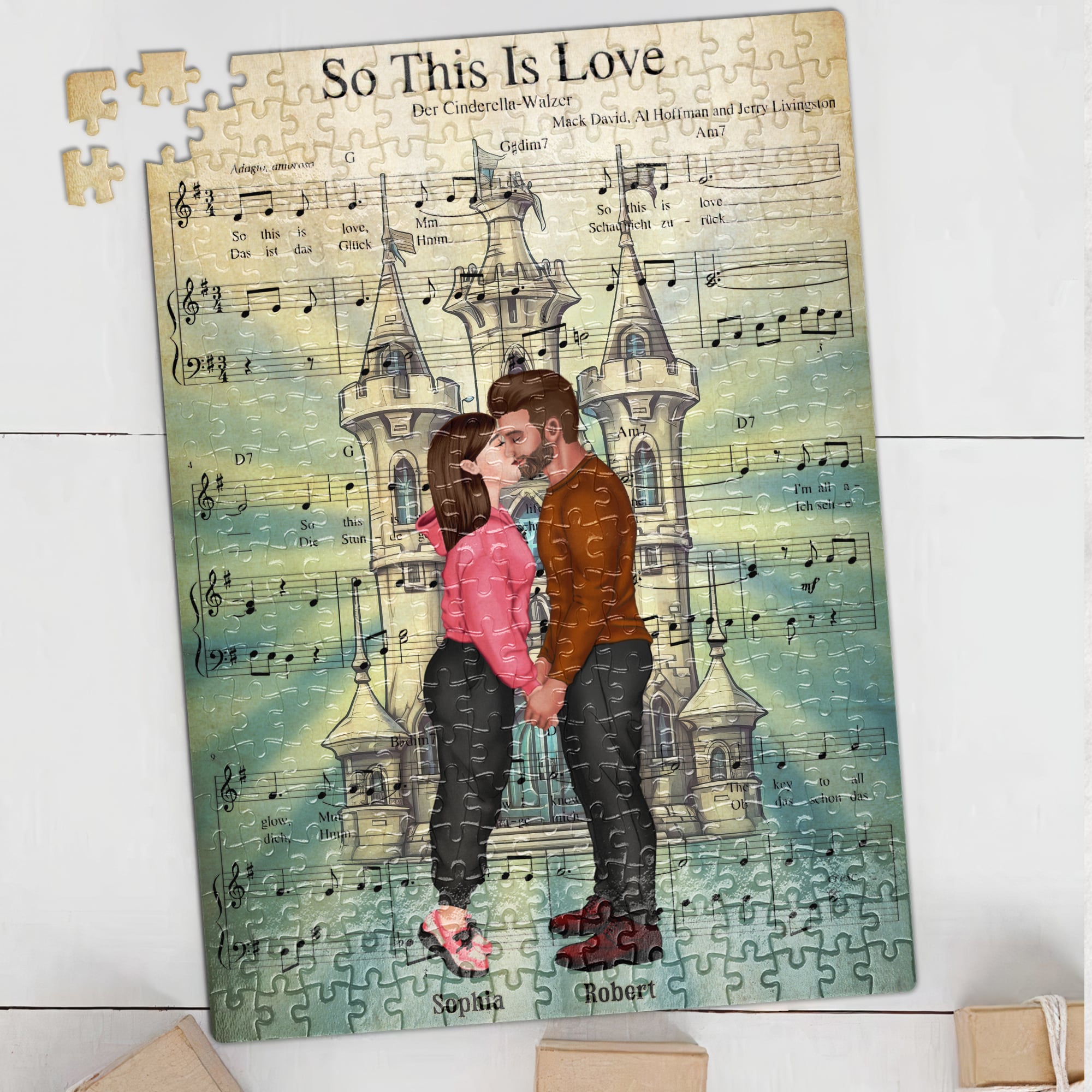 So This Is Love-Personalized Jigsaw Puzzle- Couple Gift- 03ohqn261223pa - Wood Sign - GoDuckee