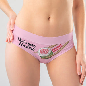 Personalized Gifts For Women Briefs Enjoy Your Dinner 06qnqn300124 - Boxers & Briefs - GoDuckee