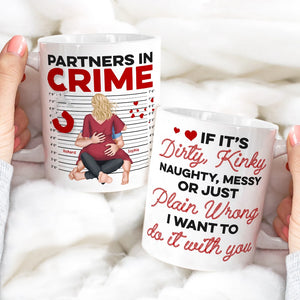 Partners In Crime- Personalized Coffee Mug - Gift For Valentine's Day- Couple Coffee Mug - Coffee Mug - GoDuckee