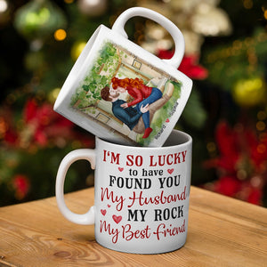 I'm So Lucky To have Found You-Personalized Coffee Mug- Gift For Husband/Gift For Wife- Couple Mug - Coffee Mug - GoDuckee