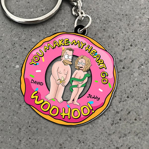 Personalized Gifts For Naughty Couple Acrylic Keychain 02katn310724hg Woo-Hoo - Keychains - GoDuckee