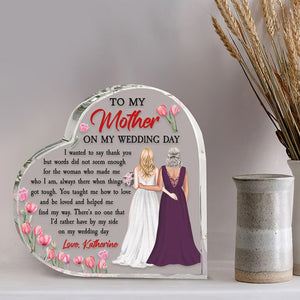 To My Mother, Mom/Dad Of Bride - Personalized Acrylic Plaque - Gift For Parents, Mother's Day/ Father's Day Gifts - Decorative Plaques - GoDuckee