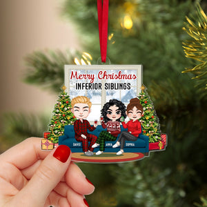 Merry Christmas Inferior Sibling-Personalized Acrylic Custom Shape Ornament-03qhtn151123hh - Ornament - GoDuckee