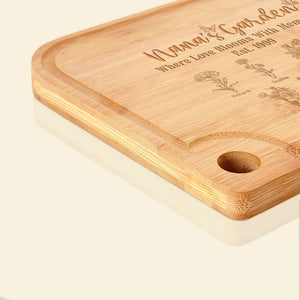 Nana's Garden Where Love Blooms With Memories-Personalized Engraved Cutting Board-02htqn271223 - Home Decor - GoDuckee