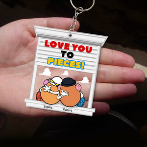 Love You To Pieces, Personalized Keychain, Gift For Couple, 02QHQN290623 - Keychains - GoDuckee