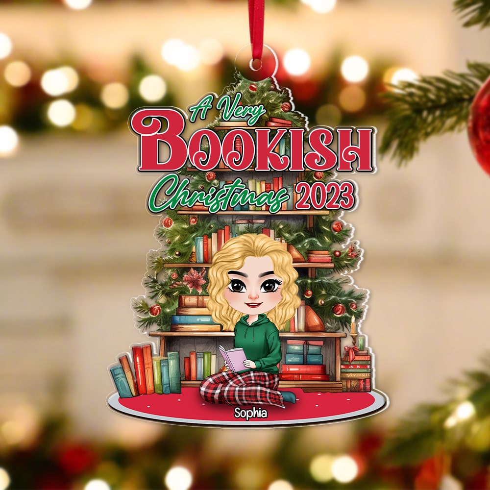 Reader, A Very Bookish Christmas, Personalized Ornament, Christmas Gift For Book Lovers, 02PGPH051023HH - Ornament - GoDuckee