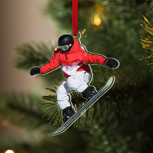 Personalized Custom Photo Ornament, Christmas Gift For Snowboarding Lovers - Ornament - GoDuckee