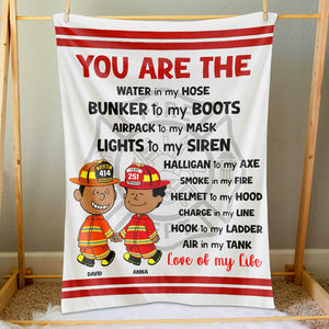 Personalized Gifts For Firefighter Couple Blanket 02qhtn080125da - Blanket - GoDuckee