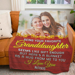 Here's A Blanket As A Hug From Me To You- Custom Photo Blanket- Gift For Family- Family Blanket - Blanket - GoDuckee