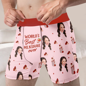 Personalized Gifts For Him Men Boxer Briefs World's Best Milkshake Ever - Boxer Briefs - GoDuckee