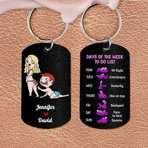 Couple, Weekly Tasks for Happy Couples, Personalized Keychain, Couple Gifts - Keychains - GoDuckee