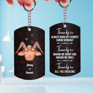 Couple, Thanks For All The Orgasms, Personalized Keychain, Gift For Couple - Keychains - GoDuckee